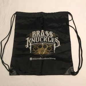 Brass knuckles draw string backpack